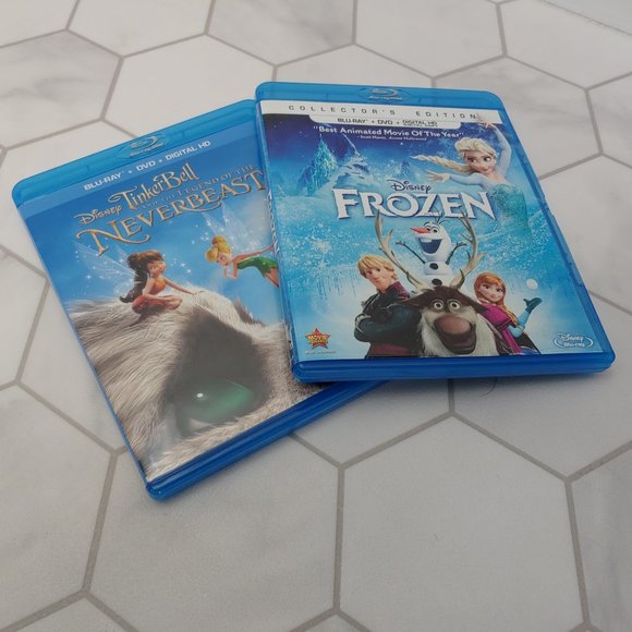 Disney's FROZEN and TINKERBELL: LEGEND OF THE NEVERBEAST Blu-Ray + 4 DVD Set - Picture 7 of 7